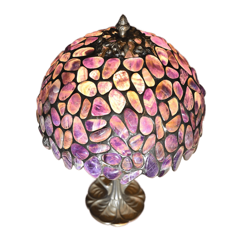 Iridescent Amethyst Mosaic Lamp