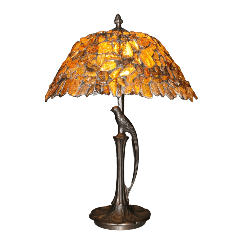 Amber Glow Artisan Table Lamp