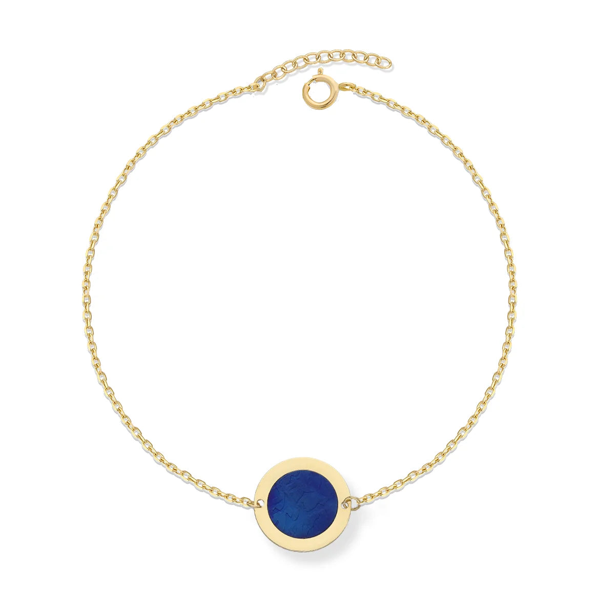 Titanium Circle Bracelet 24 ct gold plated