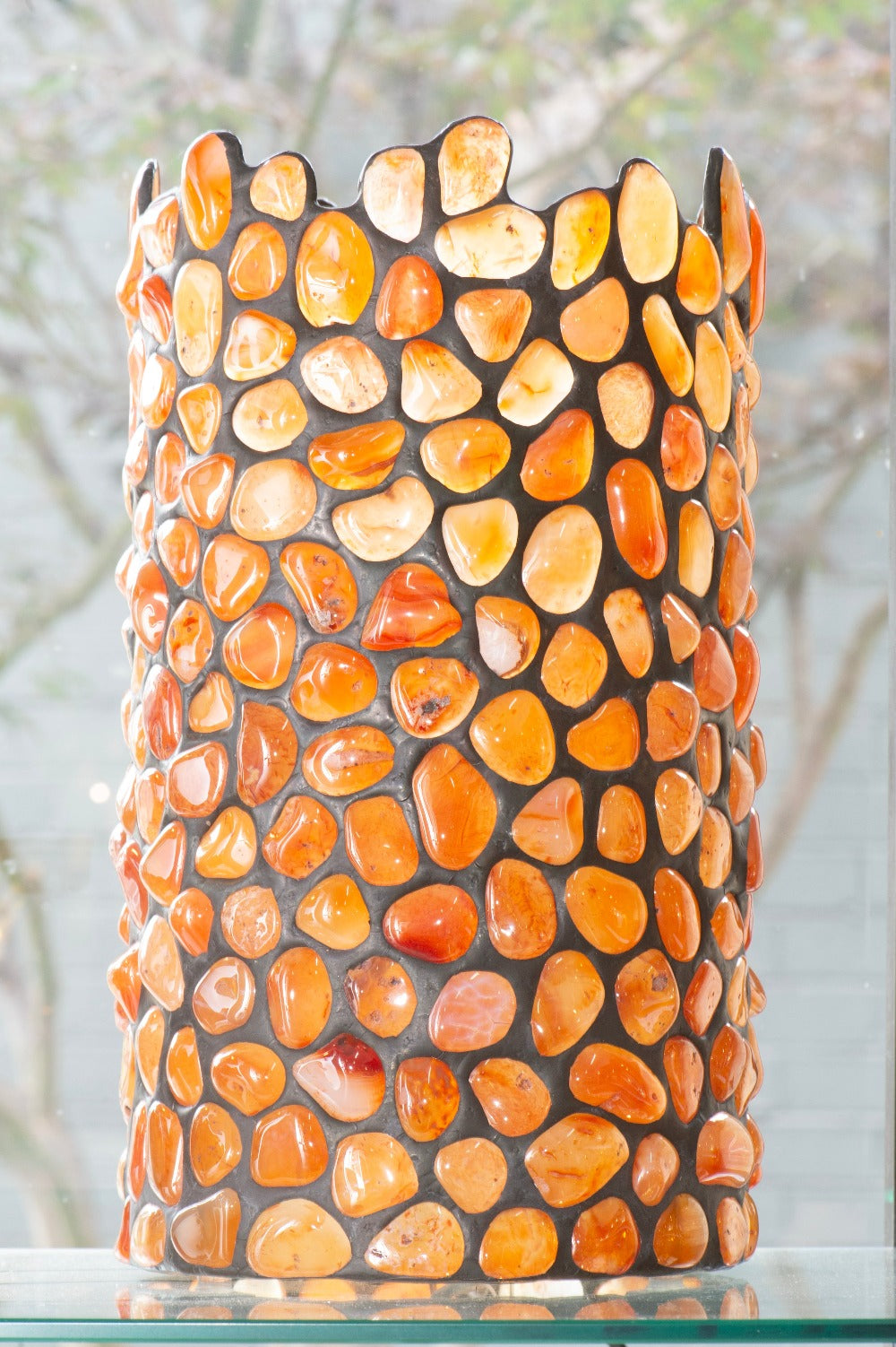Carnelian Cylinder Lamp