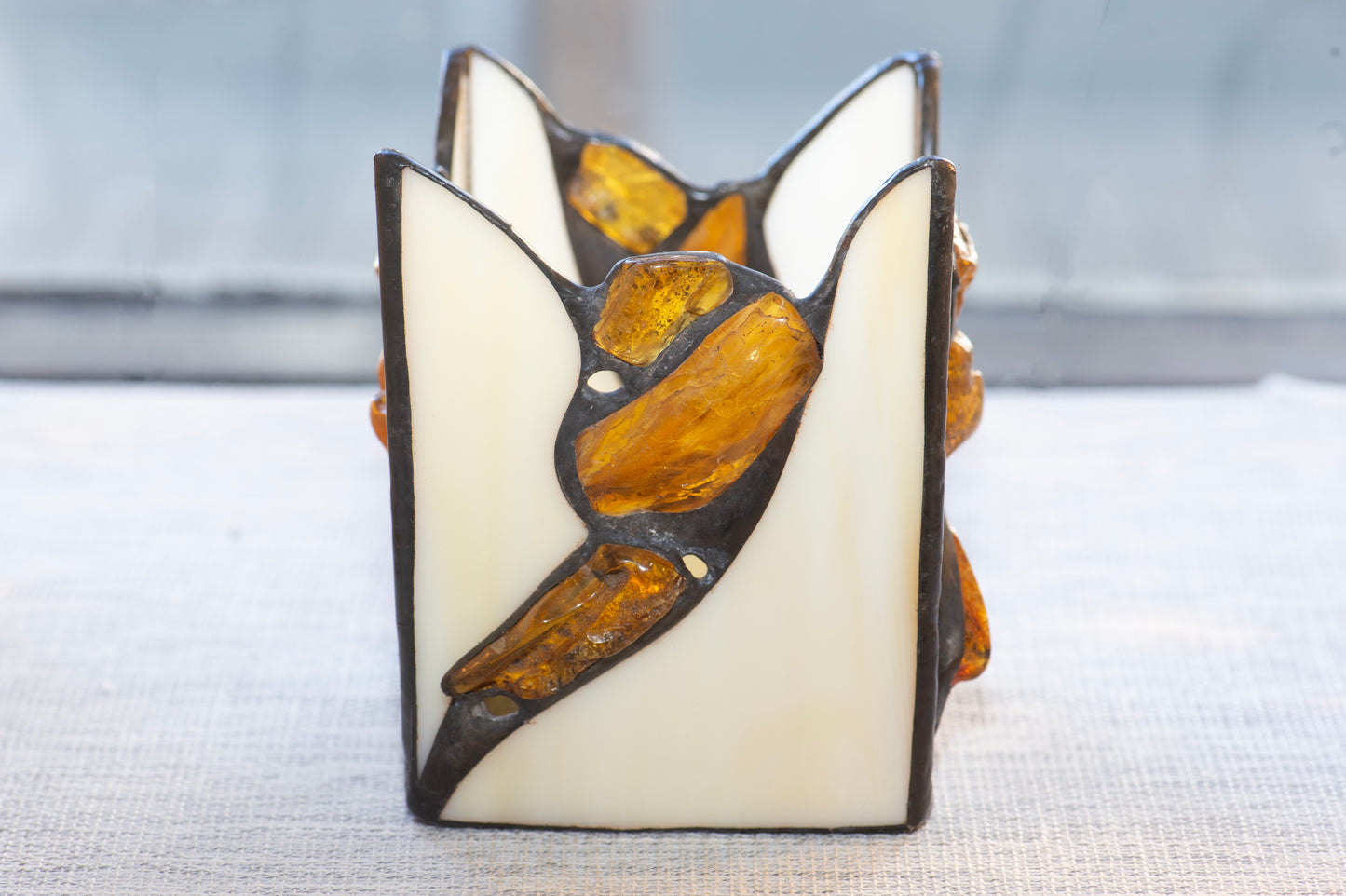 Amber & German Glass Tealight