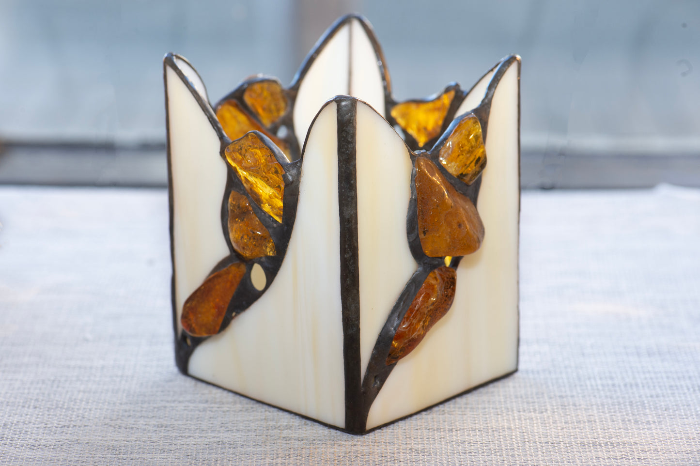 Amber & German Glass Tealight