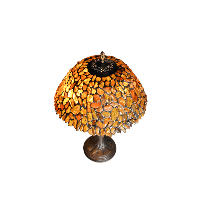 Amber Mosaic Art Nouveau Table Lamp