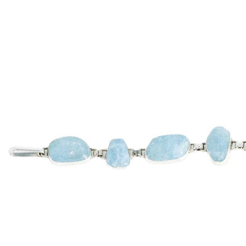 Serenity Blue Aquamarine Silver Bracelet