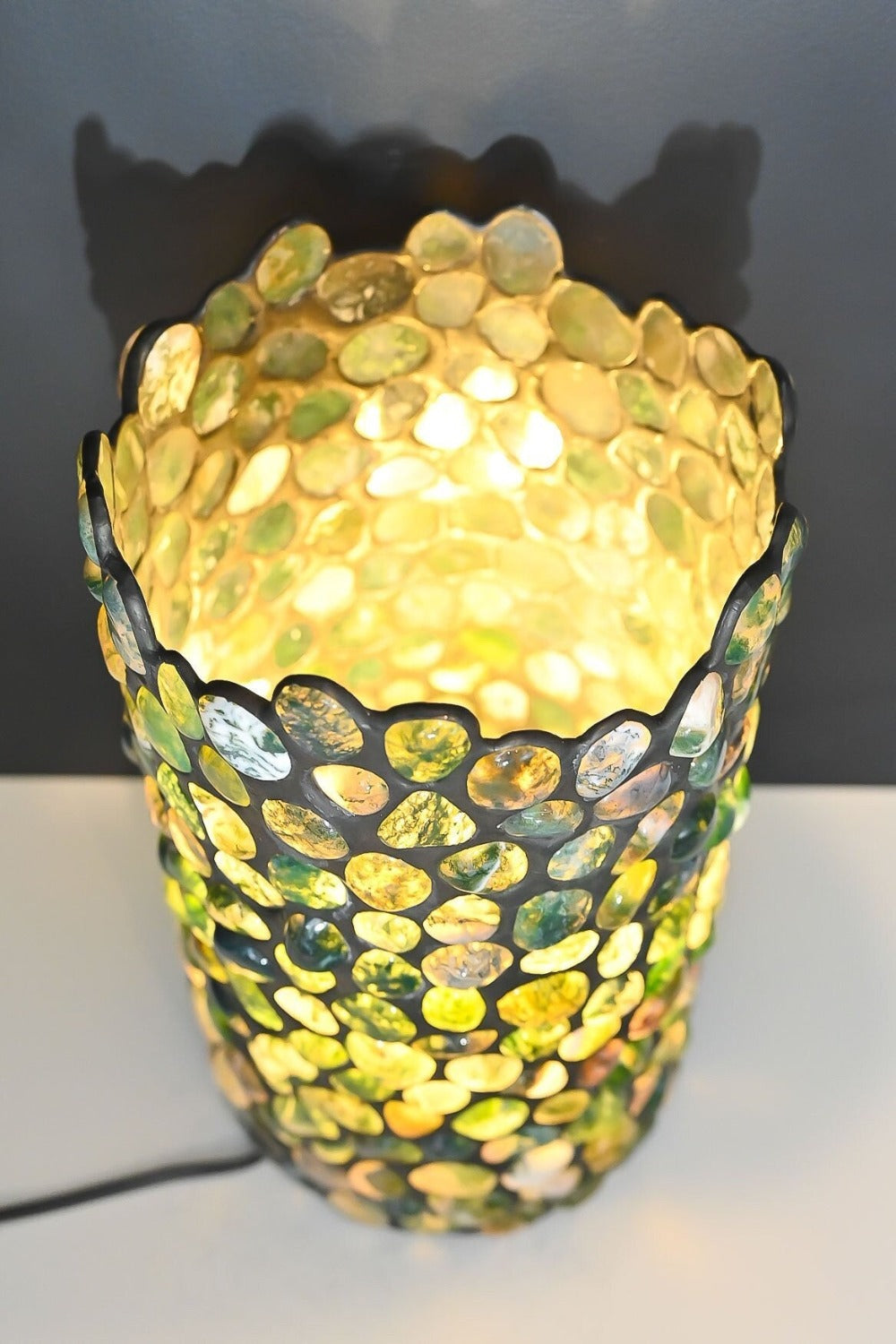 Moss Agate Gemstone Lamps