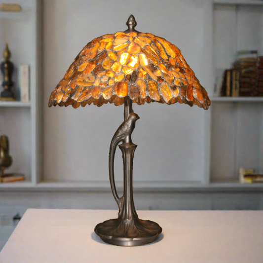 Amber Glow Artisan Table Lamp