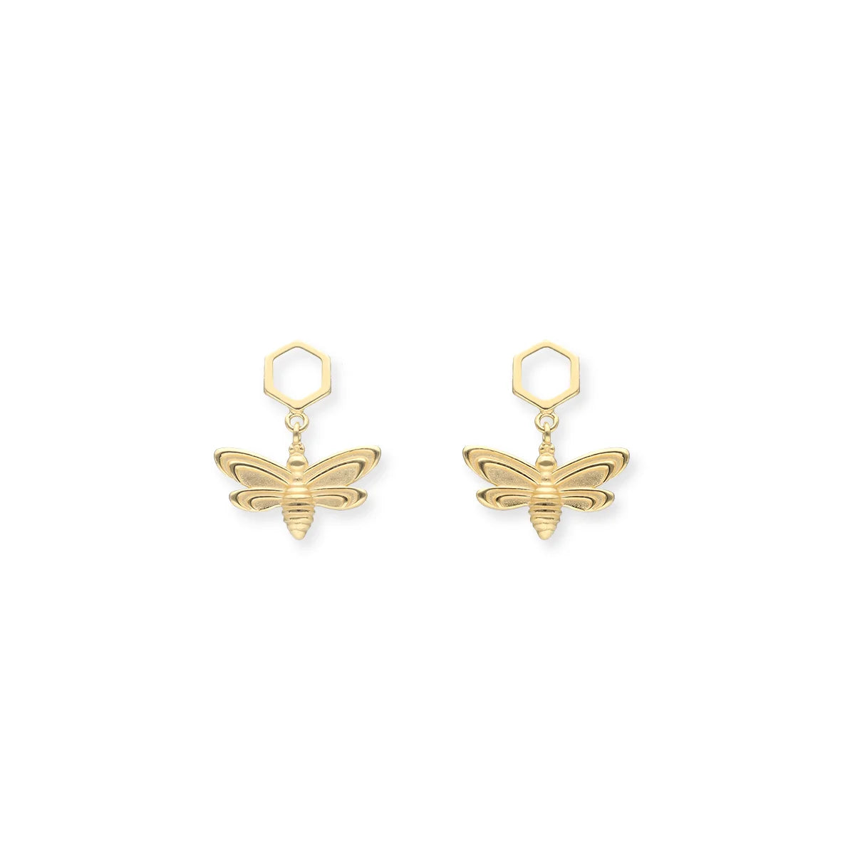 24ct Gold Plated Sterling Silver Bee Studs