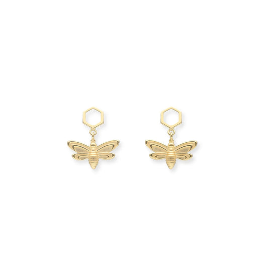 24ct Gold Plated Sterling Silver Bee Studs