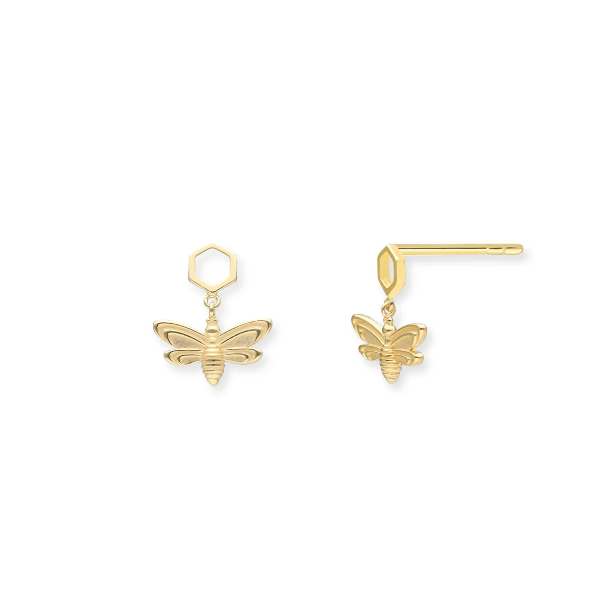 24ct Gold Plated Sterling Silver Bee Studs