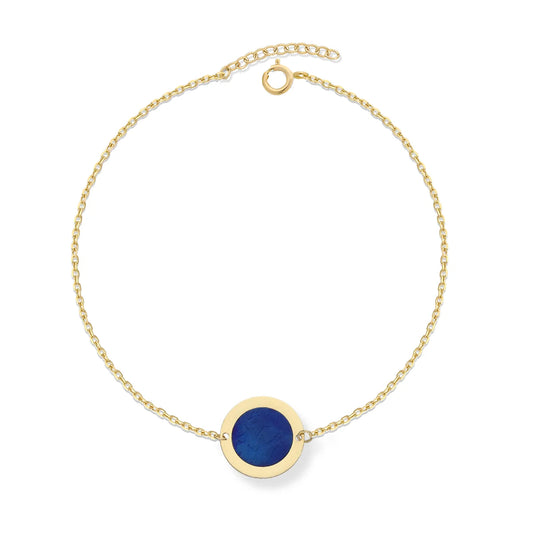 Titanium Circle Bracelet 24 ct gold plated