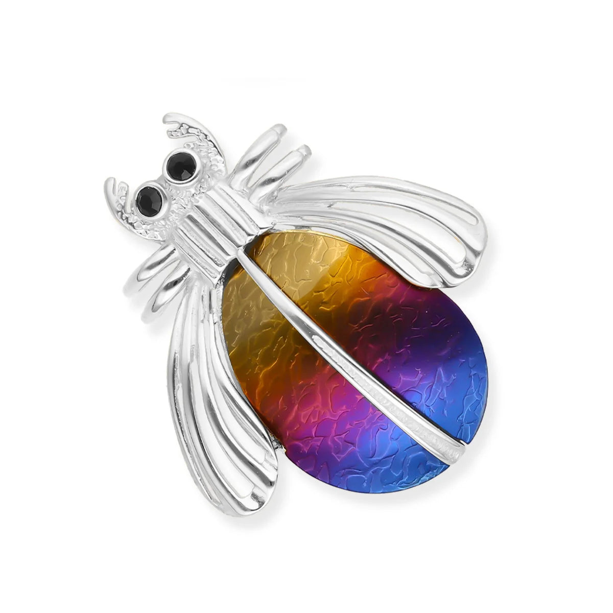 Titanium Sterling Silver Beetle Brooch