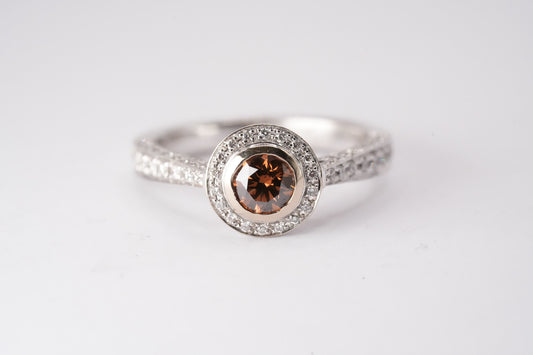 Chocolate Diamond in 18ct White Gold