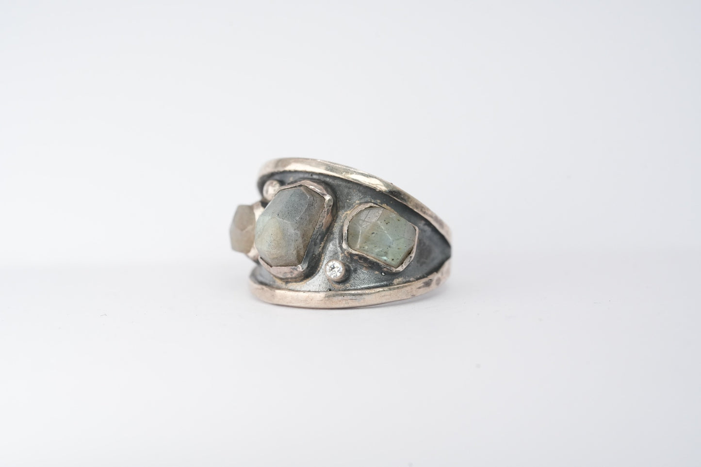 Silver Labradorite Ring