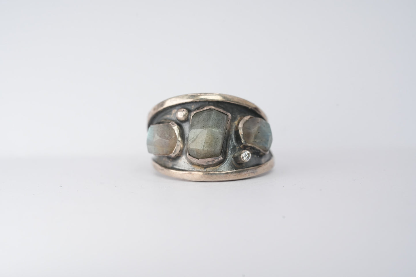 Silver Labradorite Ring