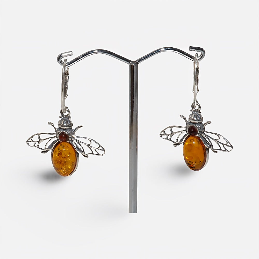 Amber Bee Earrings