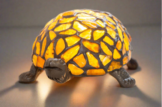 Amber Turtle Lamp