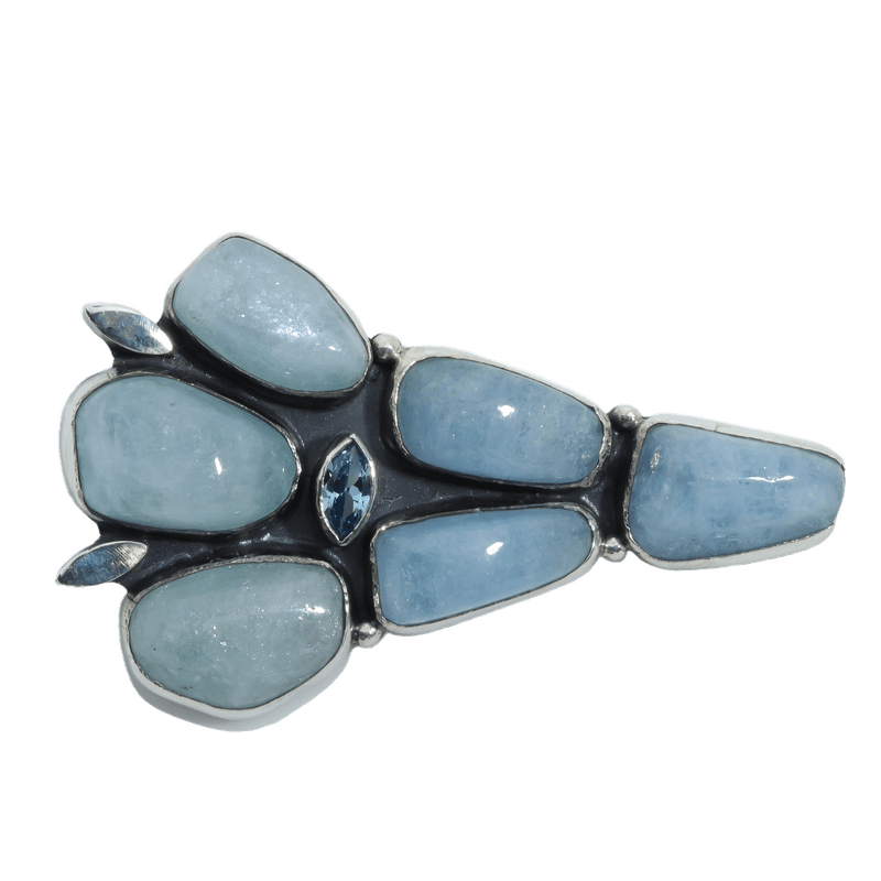 Serene Aquamarine Brooch / Pendant