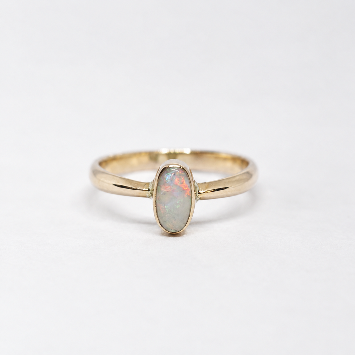 9ct Rose Gold Oval Opal Ring