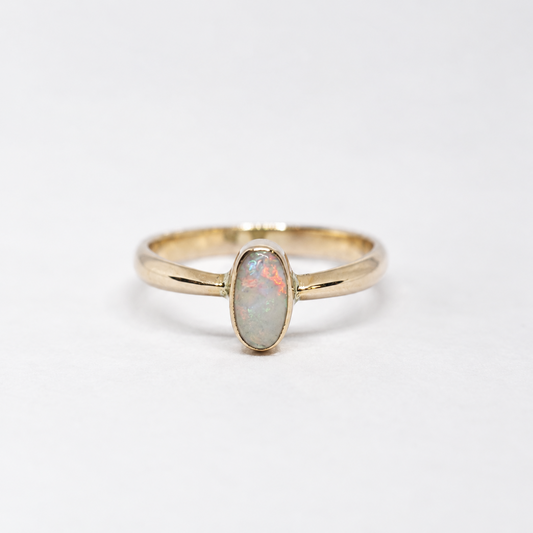 9ct Rose Gold Oval Opal Ring