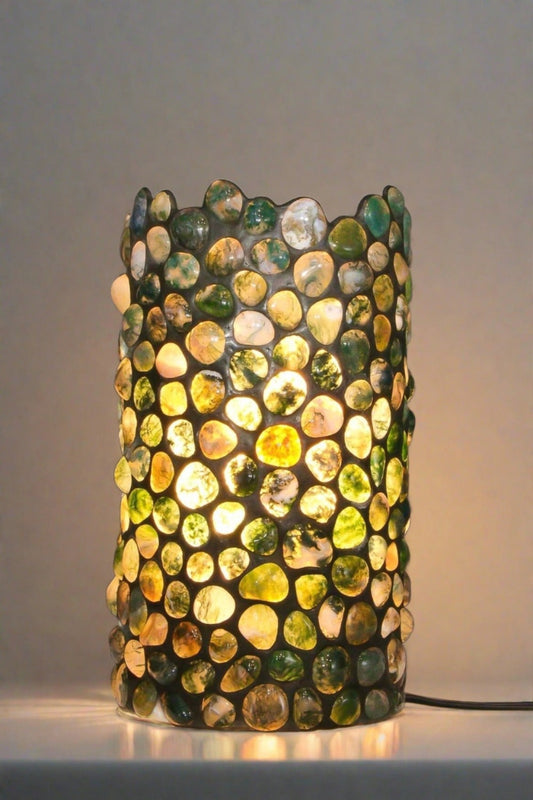 Moss Agate Gemstone Lamps